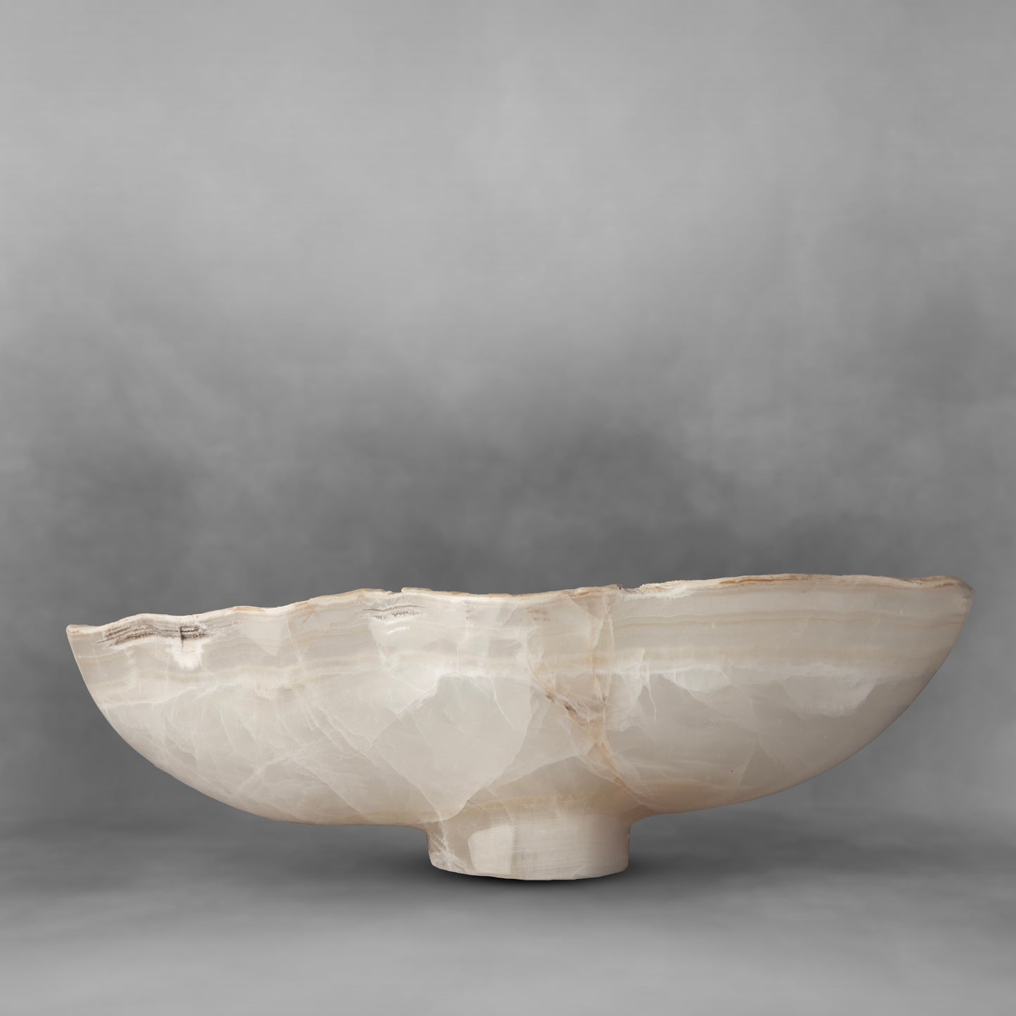 White & Pearl Series 37, amazing onyx canoe with natural forms