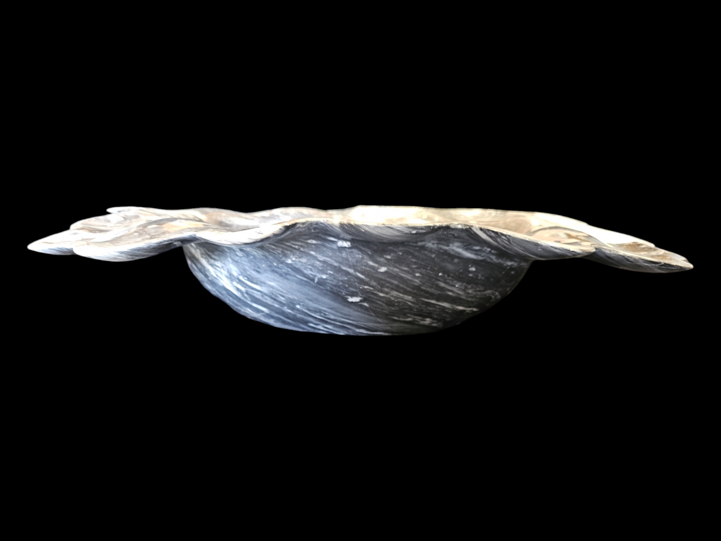 DARK ZEBRA ONYX decorative freeform bowl
