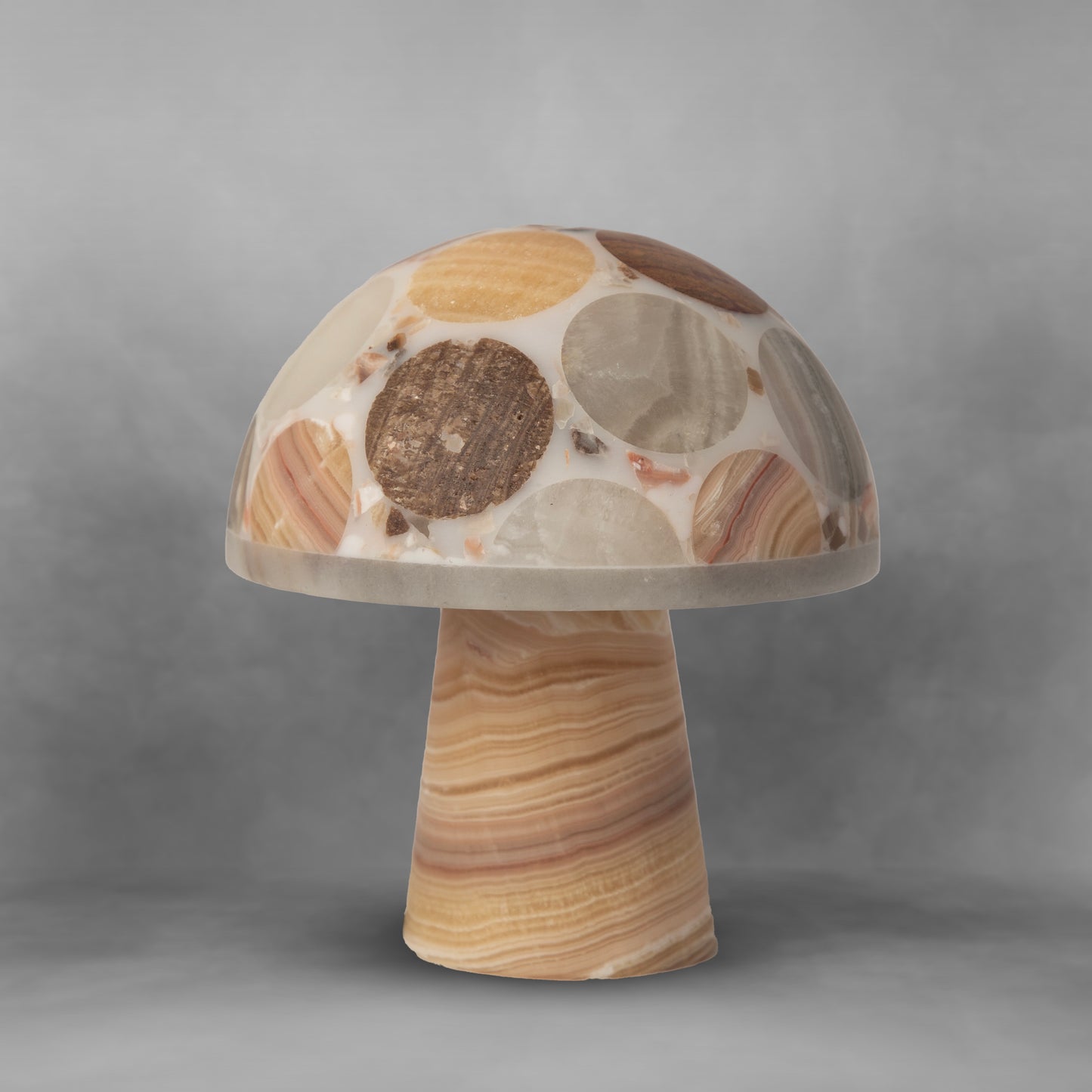 Mushroom series 104, lovely and colored onyx night light