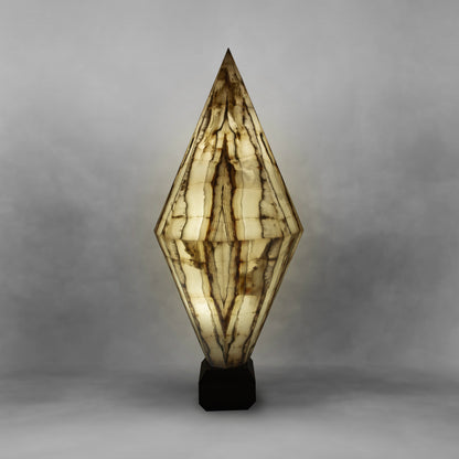 Like a Diamond, impressive, elegant, understated, exclusive onyx floor lamp