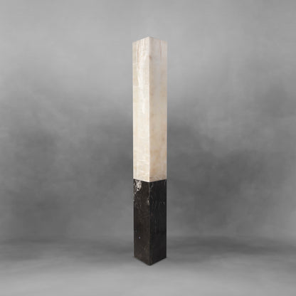 Black & White, classy combination of onyx and marble, floor lamp