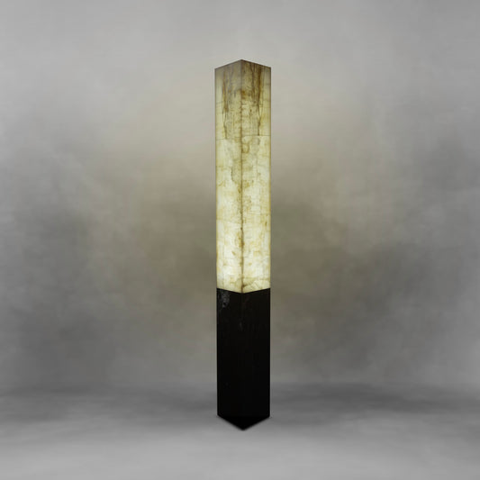 Black & White, classy combination of onyx and marble, floor lamp