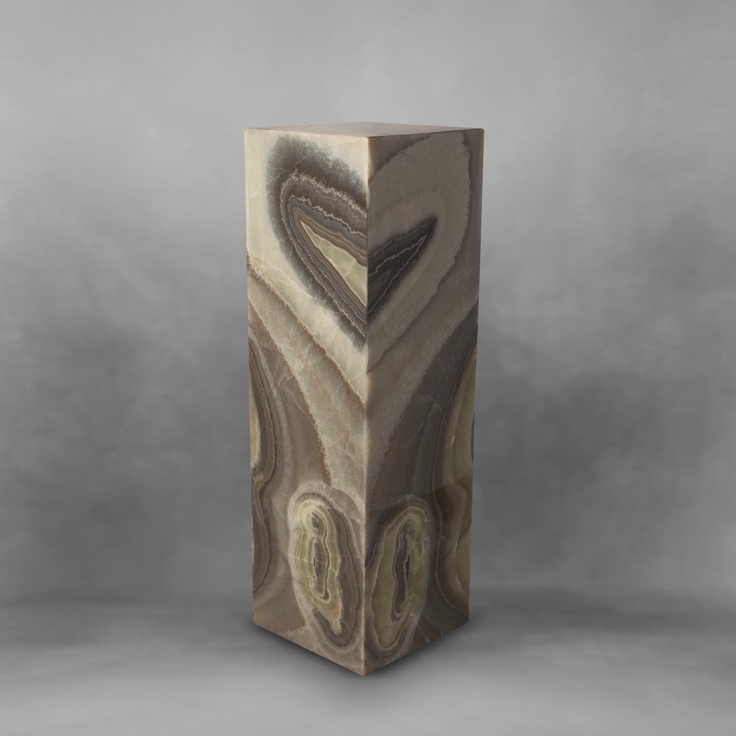 Abstract design in grays, unique onyx floor lamp