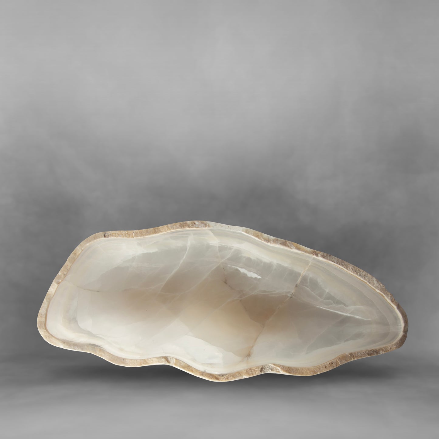White & Pearl Series 37, amazing onyx canoe with natural forms