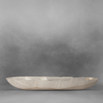White & Pearl Series 43, exquisite onyx canoe with clear and white sparkles