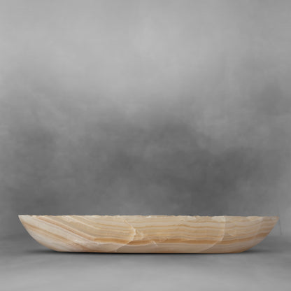 Cream & Translucent, sublime large onyx canoe