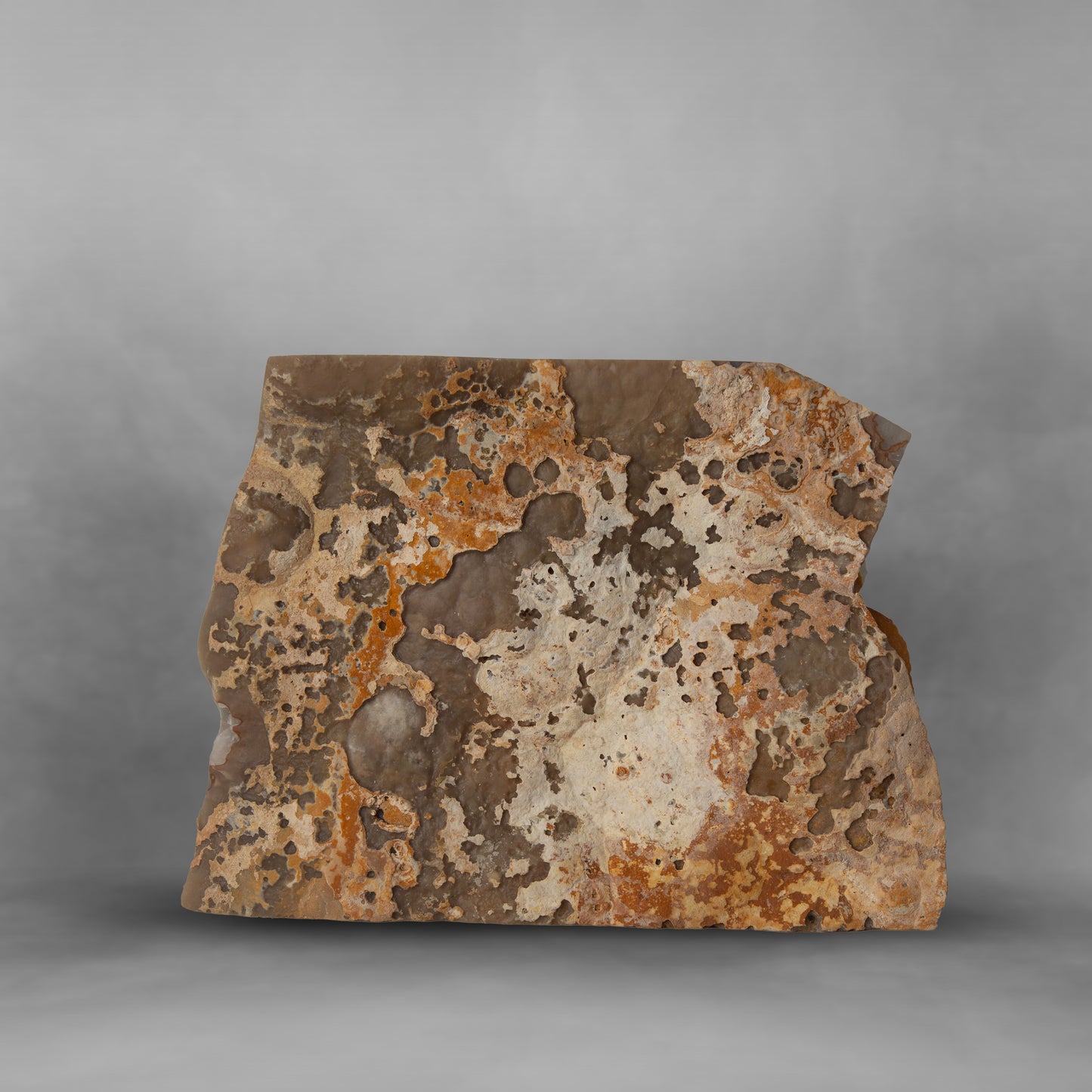 Amazing decorative onyx rock, two sides, dry lava and rock with mineral