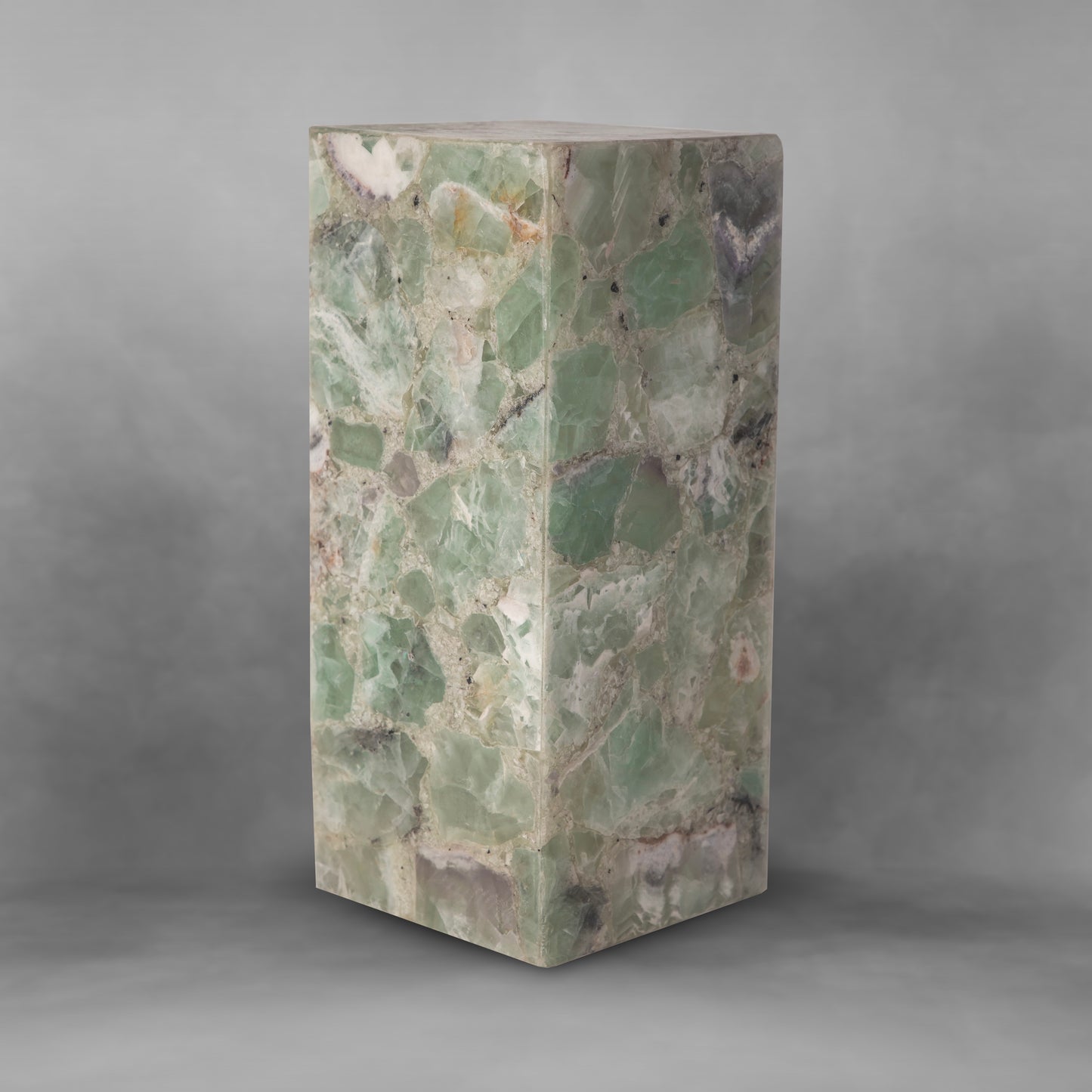 Dreaming of Blues and Greens?  Fluorite rectangle table lamp