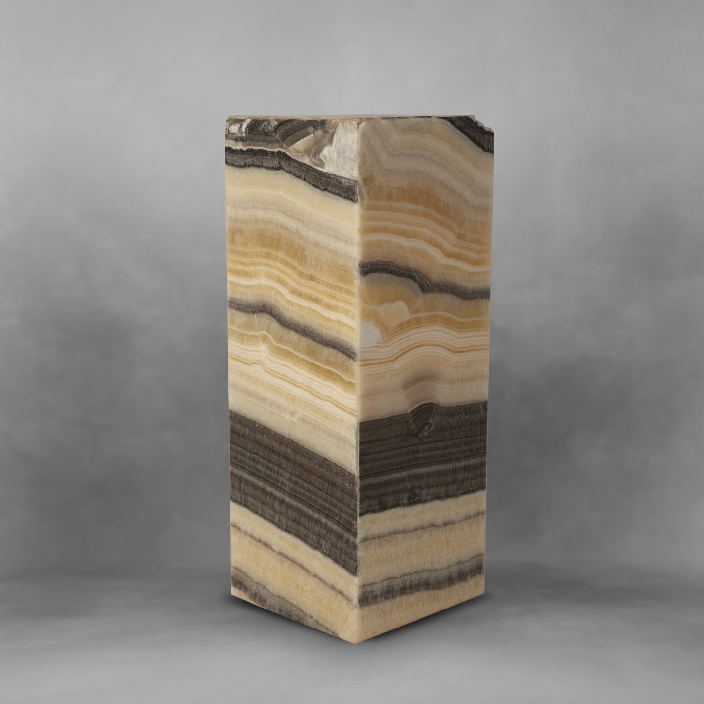 Layers, cream and black elegant onyx rectangle table lamp