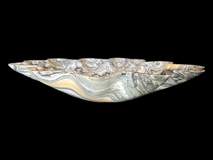 STUNNING ZEBRA ONYX decorative bowl