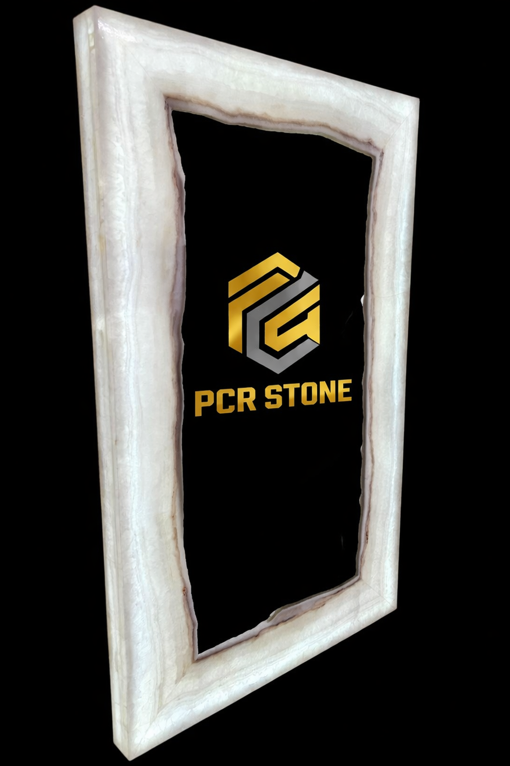 Fabulous White Onyx Floor Mirror