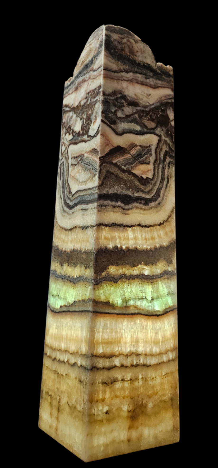Earthbound Aurora: Serpentine Lamp
