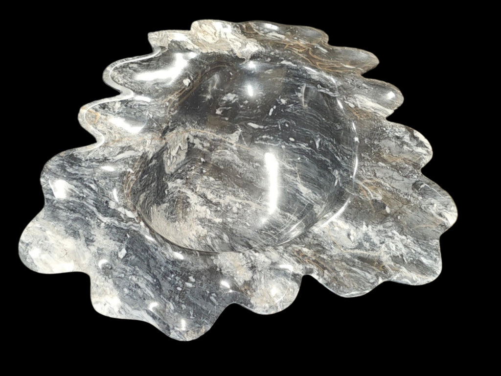 DARK ZEBRA ONYX decorative freeform bowl