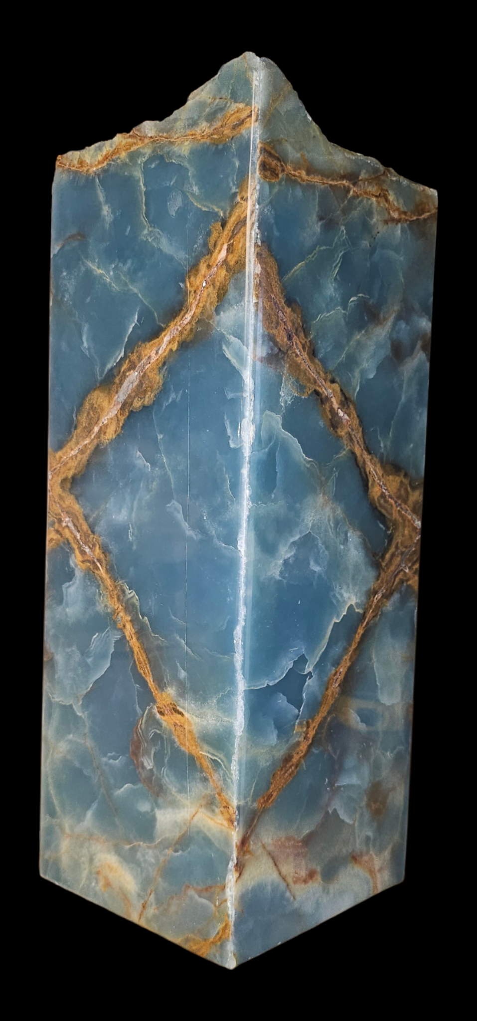 Tall Stunning Blue Onyx Table Lamp 💙