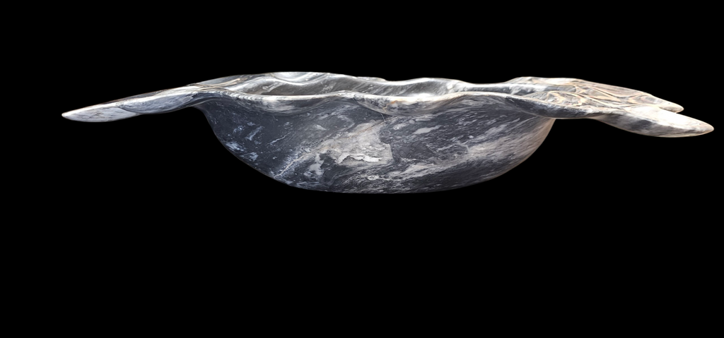 DARK ZEBRA ONYX decorative freeform bowl