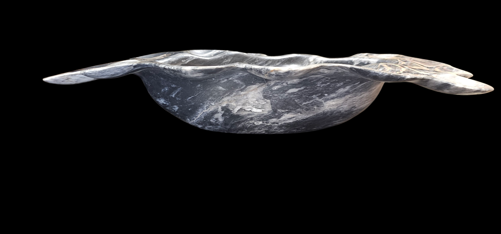 DARK ZEBRA ONYX decorative freeform bowl