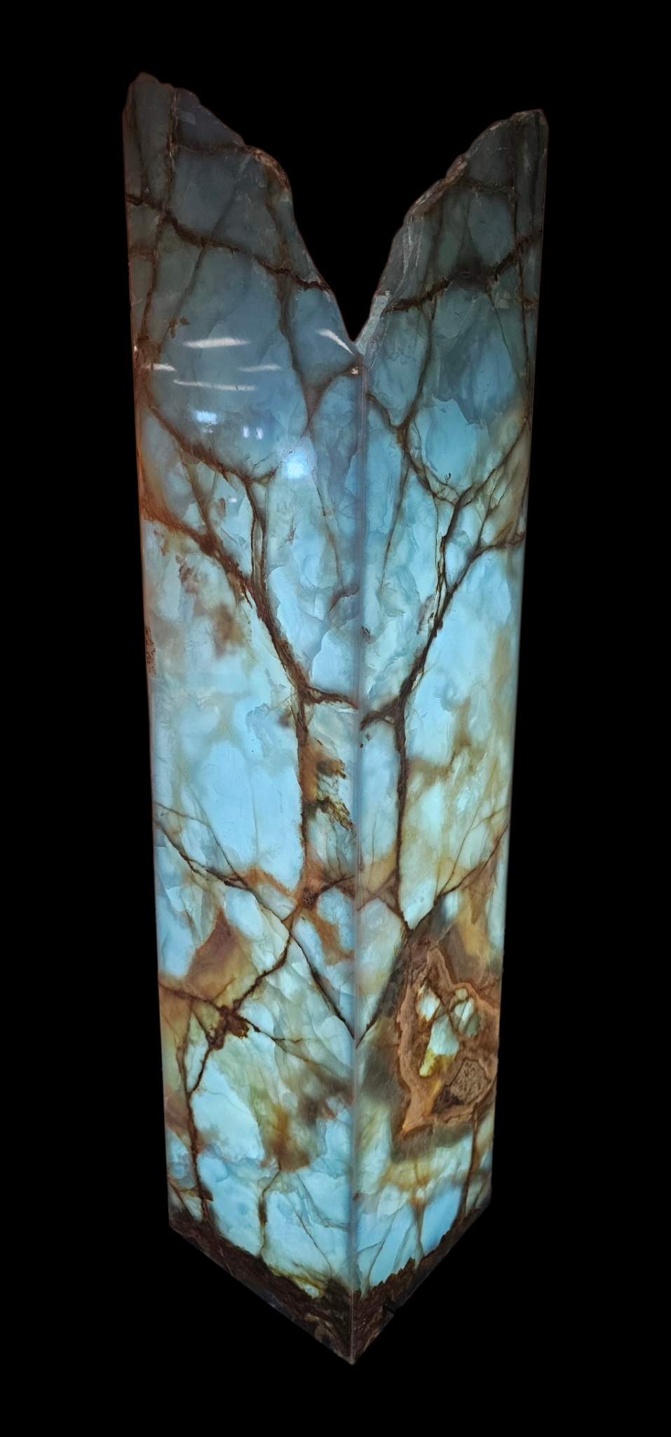 XL Storms Edge: Blue Onyx Floor Lamp 💙