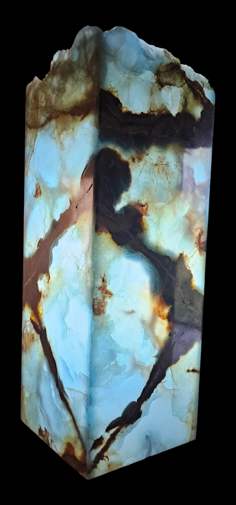 Tall Stunning Blue Onyx Table Lamp 💙