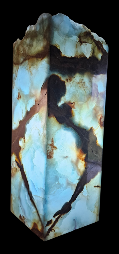 Tall Stunning Blue Onyx Table Lamp 💙
