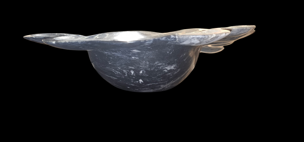 DARK ZEBRA ONYX decorative freeform bowl