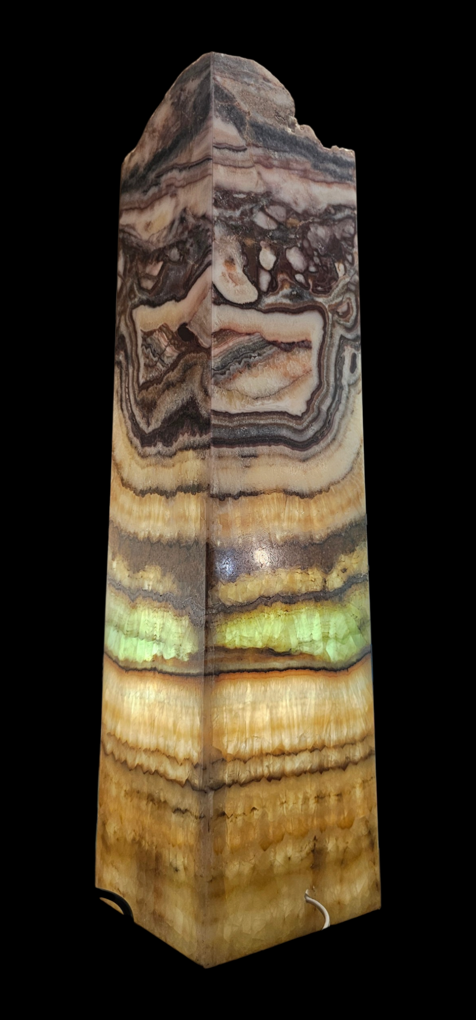 Earthbound Aurora: Serpentine Lamp
