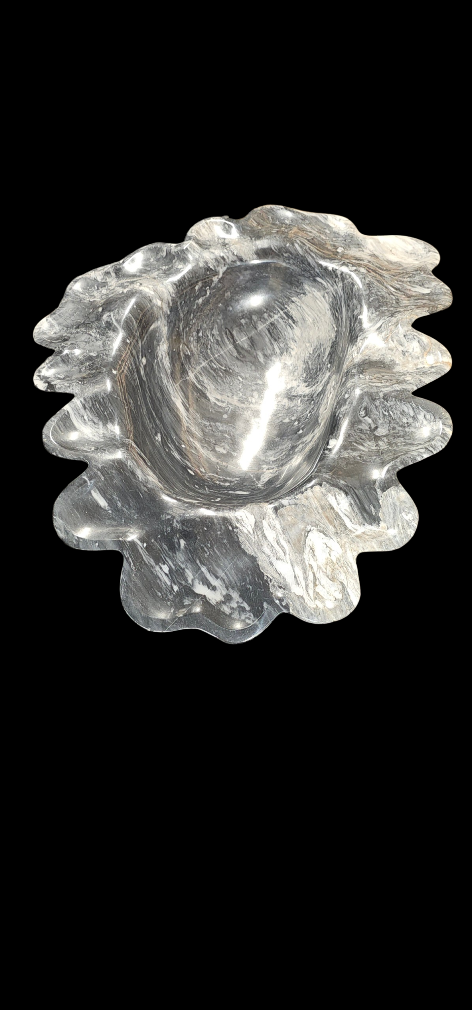 DARK ZEBRA ONYX decorative freeform bowl