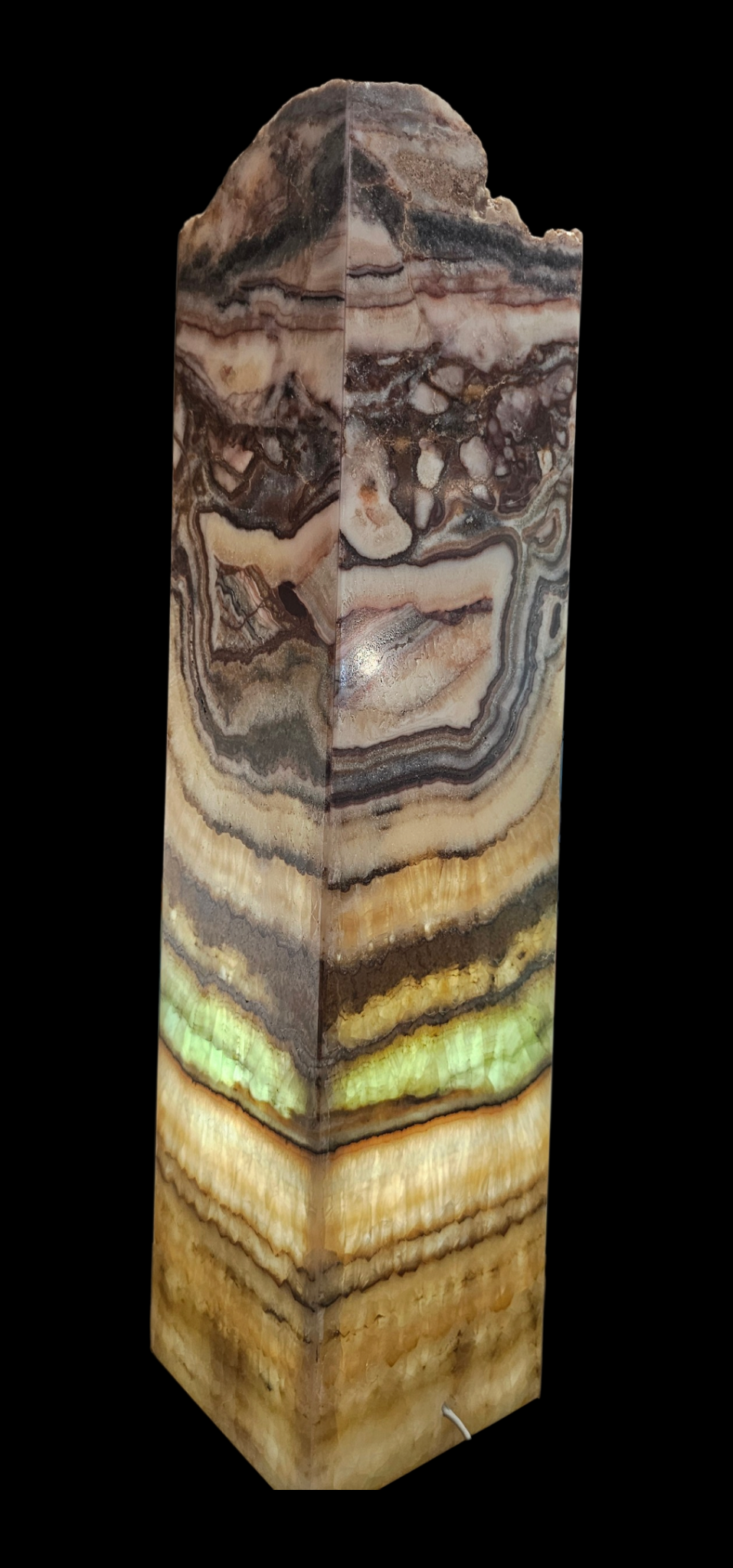 Earthbound Aurora: Serpentine Lamp