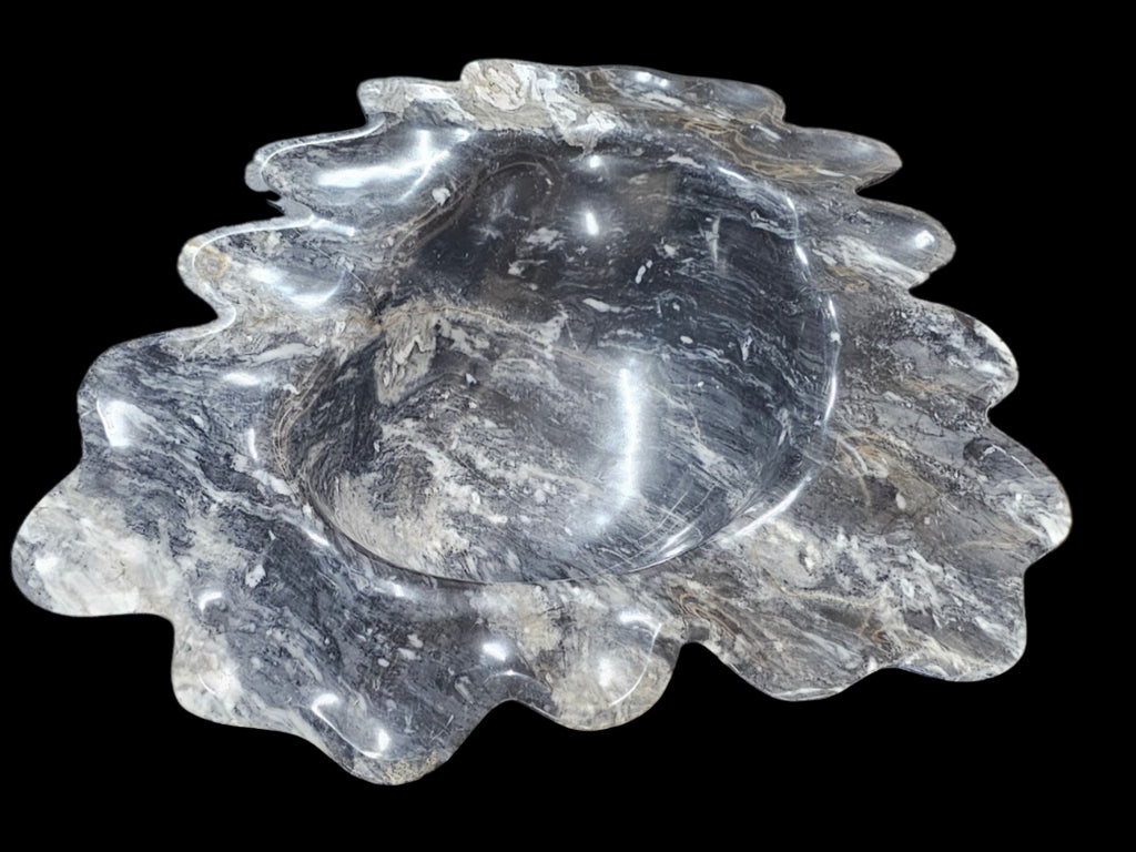 DARK ZEBRA ONYX decorative freeform bowl