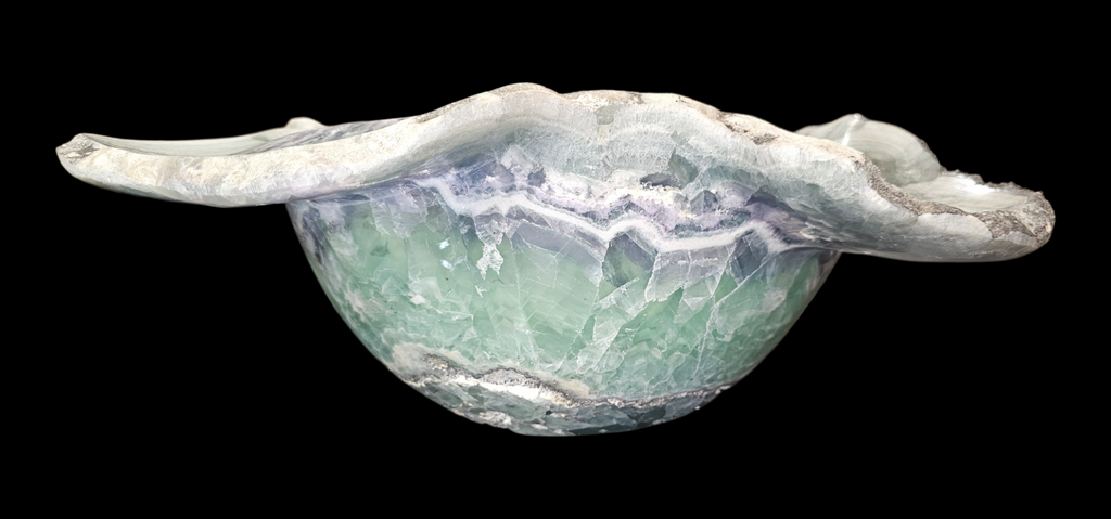 Serenity Bloom..Rainbow Fluorite Sculpture Bowl