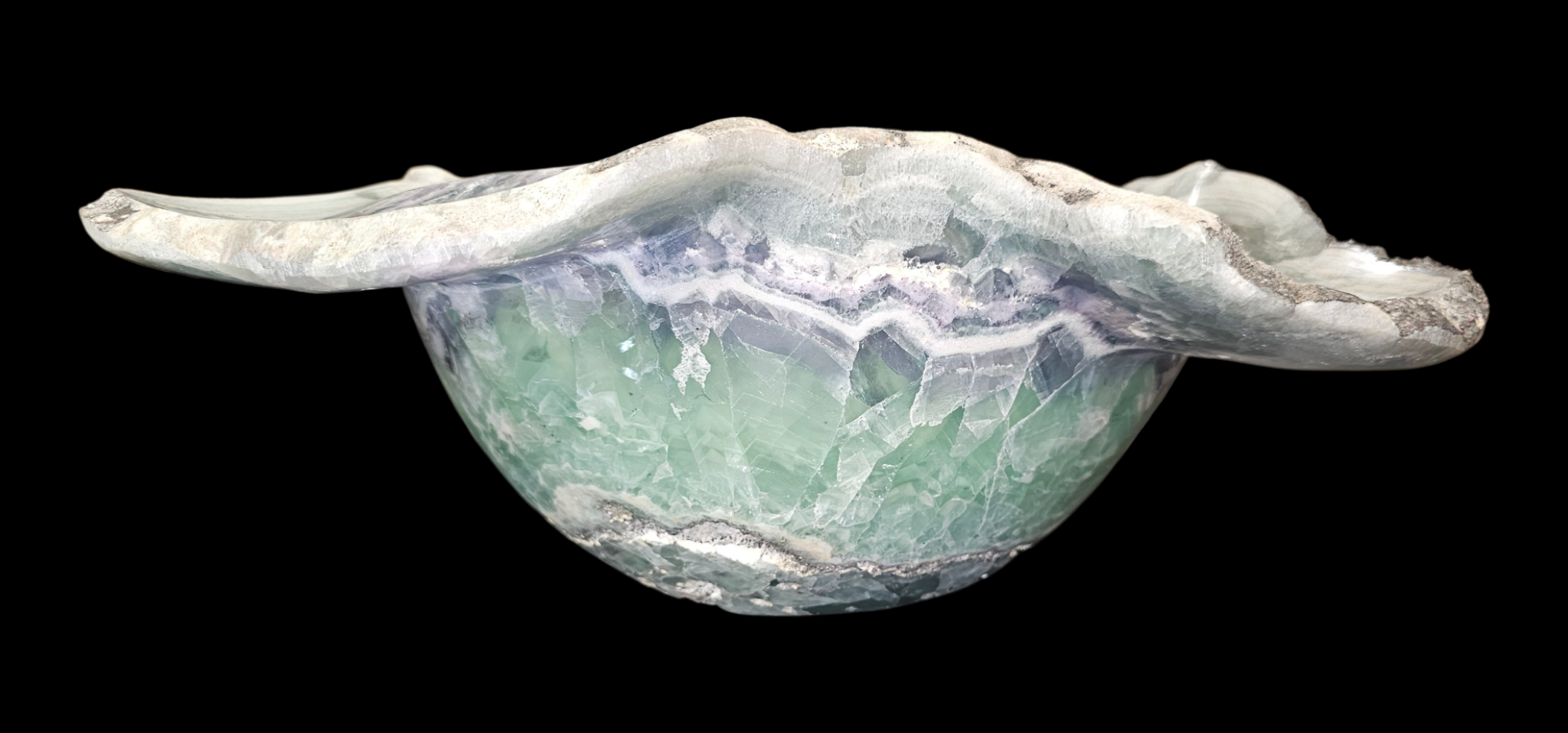 Serenity Bloom..Rainbow Fluorite Sculpture Bowl