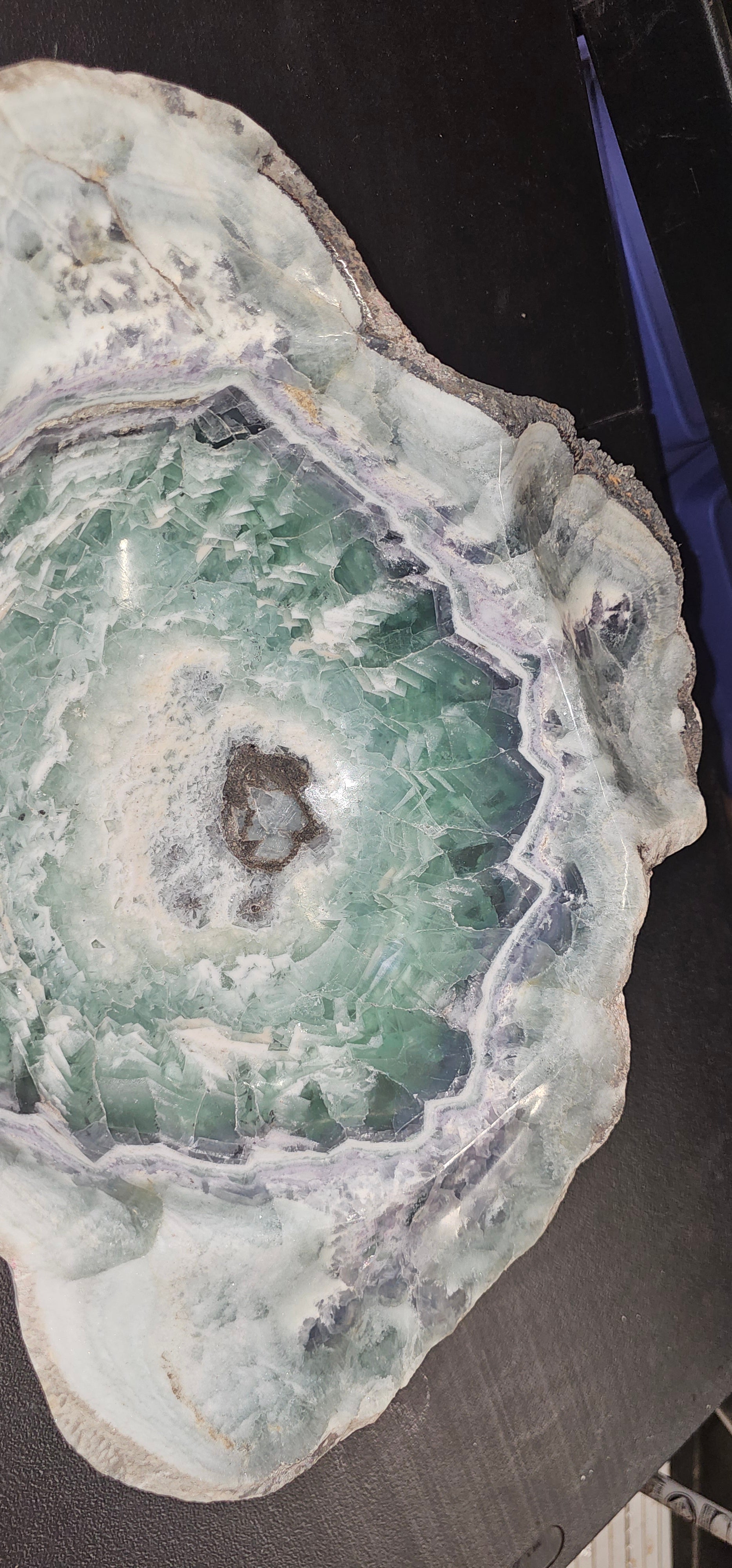 Serenity Bloom..Rainbow Fluorite Sculpture Bowl
