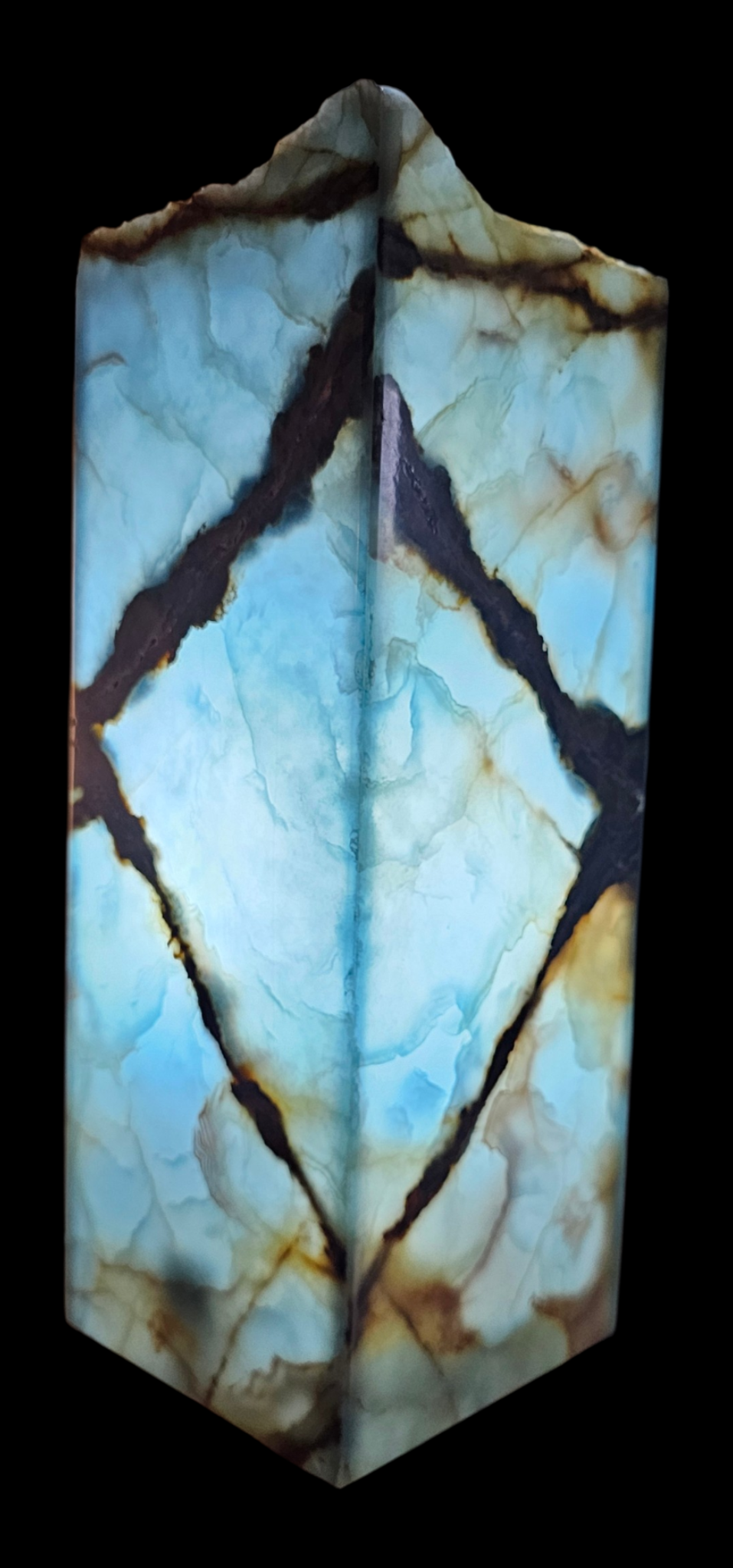 Tall Stunning Blue Onyx Table Lamp 💙